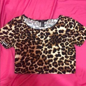 Forever 21 Cheetah Crop Top